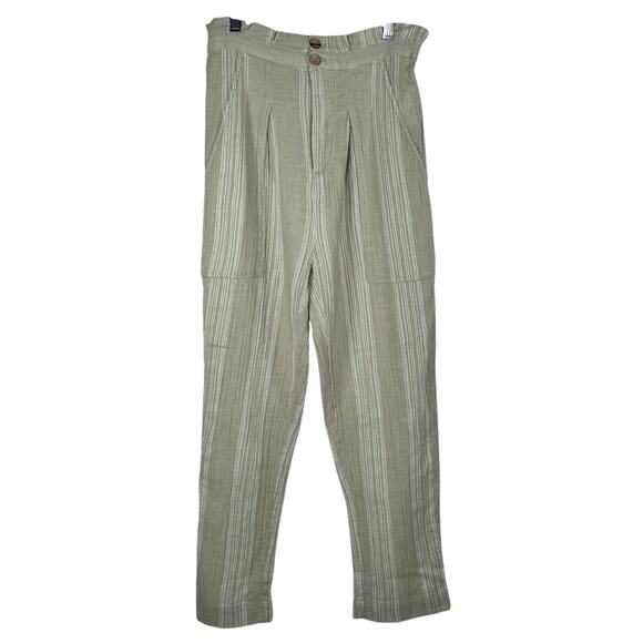 Free People Sage Combo Stripe Semi Sweet Crop Pants XS - Picture 2 of 15